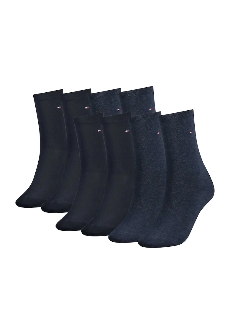 Set de sosete scurte din amestec de bumbac cu logo discret - 8 perechi, Albastru