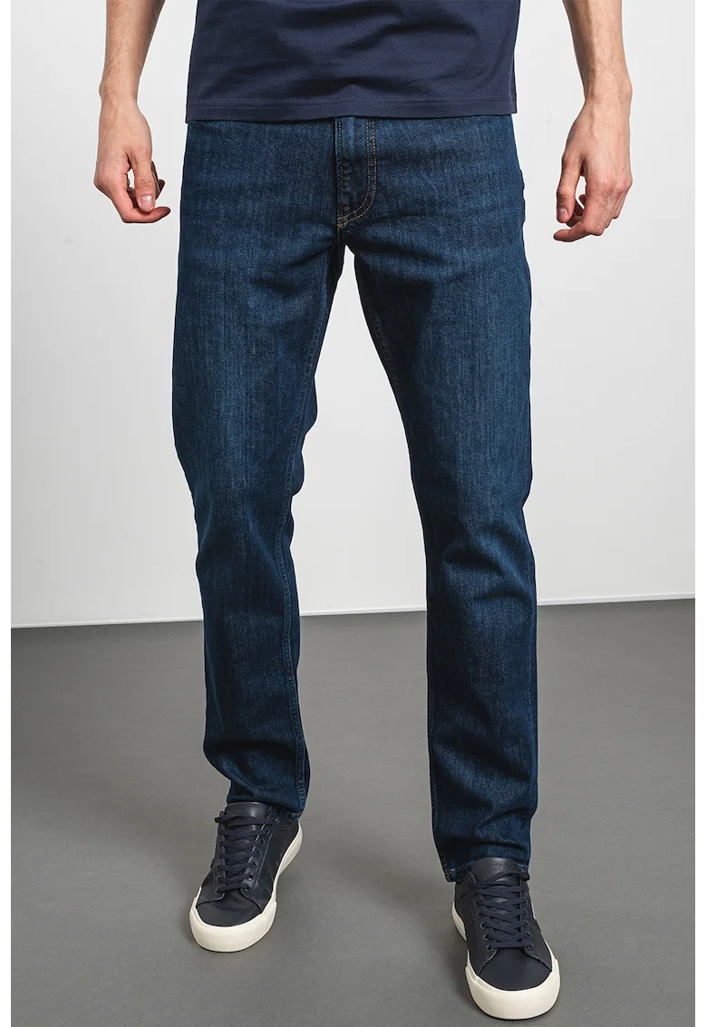 Blugi slim fit cu talie medie, Bleumarin