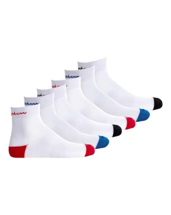 Set de sosete scurte unisex 26833 - 6 perechi, Alb
