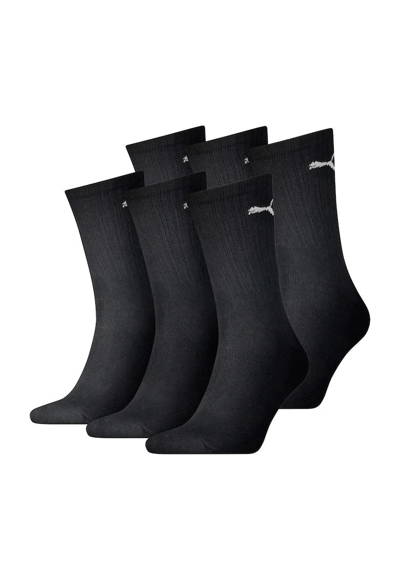 Set de sosete lungi unisex - 6 perechi, Negru