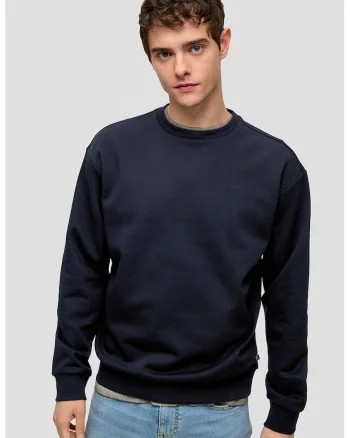 Bluza de trening regular-fit cu decolteu la baza gatului, Bleumarin