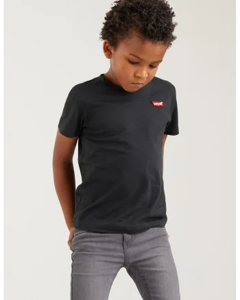 Tricou cu decolteu la baza gatului Batwing, Negru