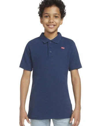 Tricou polo din bumbac pique, Bleumarin
