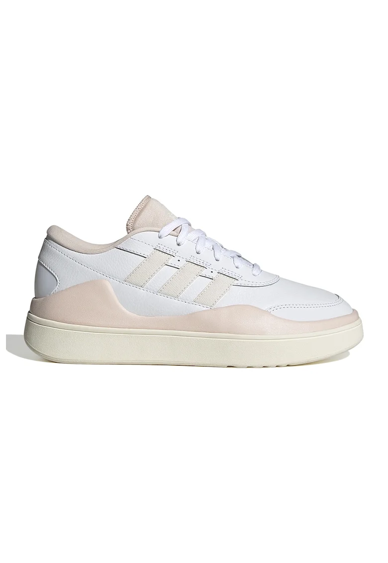 Pantofi sport din piele si piele peliculizata Osade, Alb/Roz pal