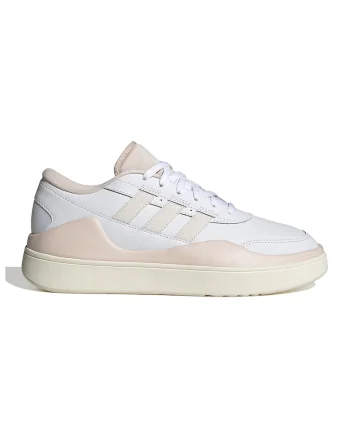 Pantofi sport din piele si piele peliculizata Osade, Alb/Roz pal