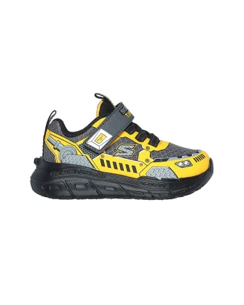 Pantofi sport cu velcro Skech Tracks, Galben/Gri carbune