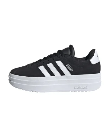 Pantofi sport Court Bold din piele intoarsa cu talpa flatform, Negru