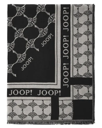 Esarfa cu model logo, Negru