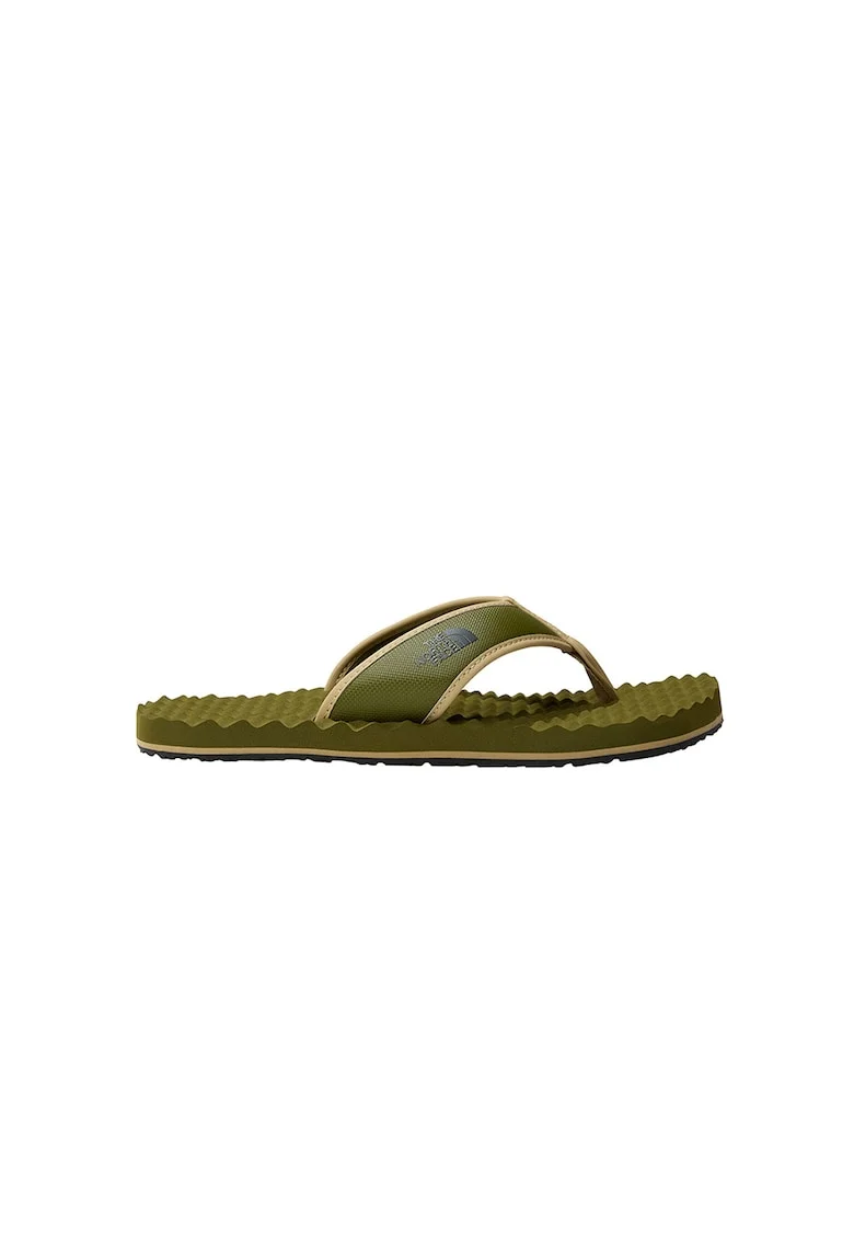 Papuci flip-flop cu imprimeu logo lateral Base Camp, Kaki