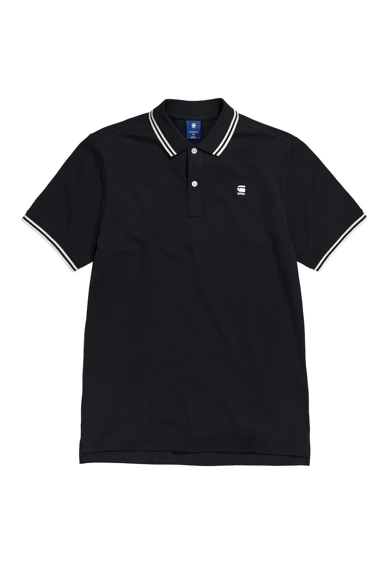 Tricou polo slim fit Dunda 2, Negru