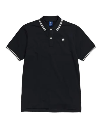 Tricou polo slim fit Dunda 2, Negru