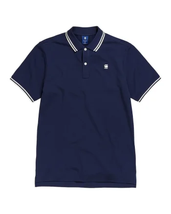 Tricou polo slim fit Dunda 2, Albastru inchis