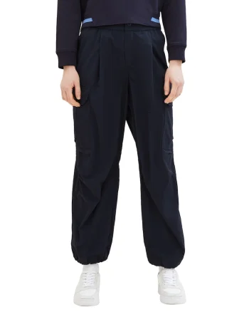 Pantaloni cargo cu model uni, Albastru ultramarin