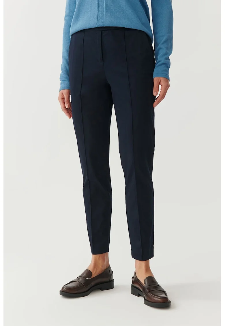 Pantaloni crop conici, Bleumarin