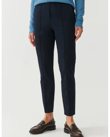 Pantaloni crop conici, Bleumarin