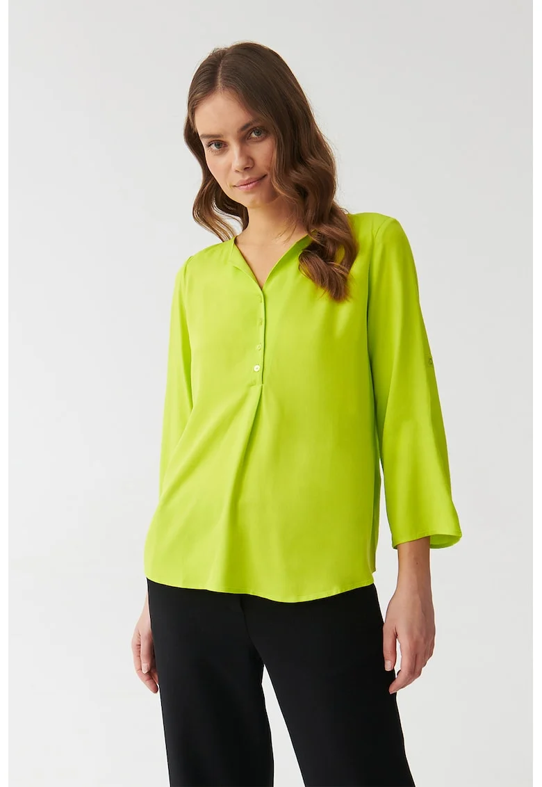 Bluza vaporoasa cu maneci cazute, Verde lime