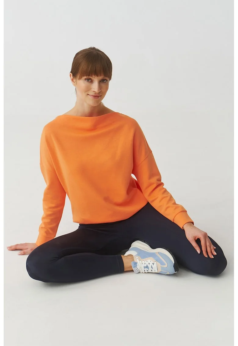 Bluza de trening cu decolteu barcuta Silvana, Portocaliu