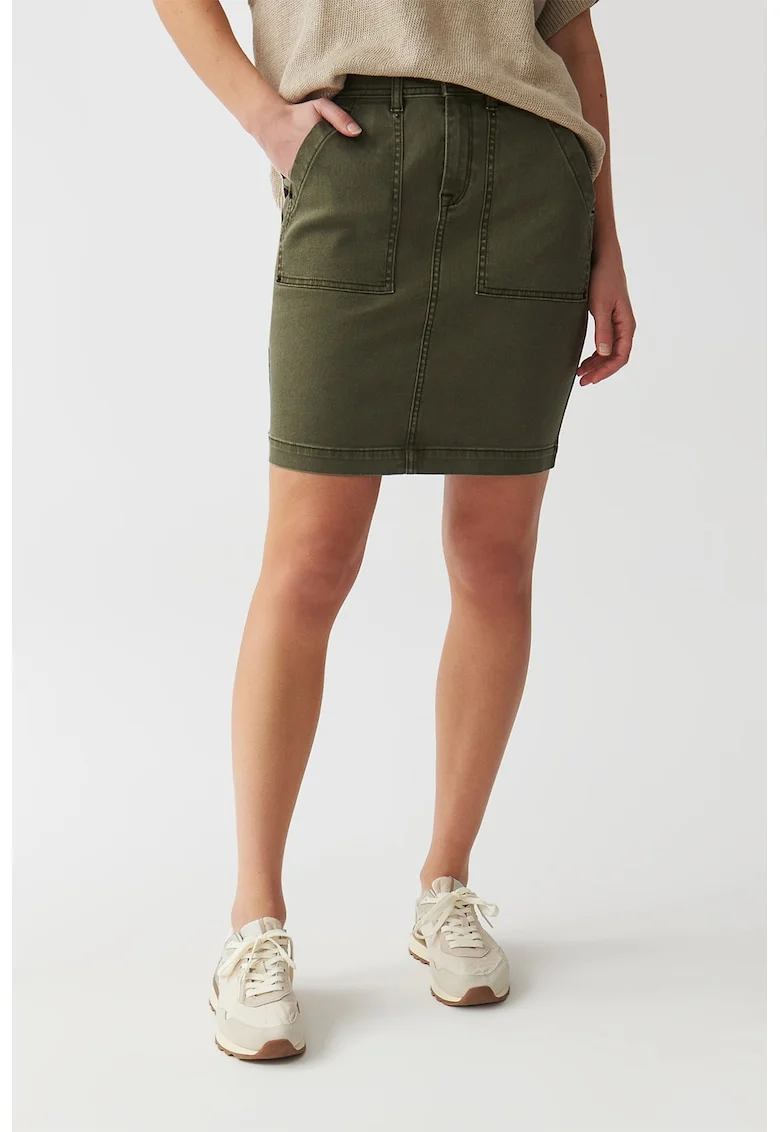 Fusta de denim Merana, Verde feriga