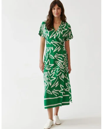 Rochie midi petrecuta Zerwi, Verde aquamarin