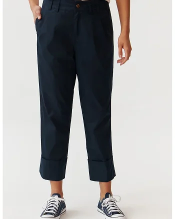 Pantaloni crop cu buzunare Erto, Bleumarin