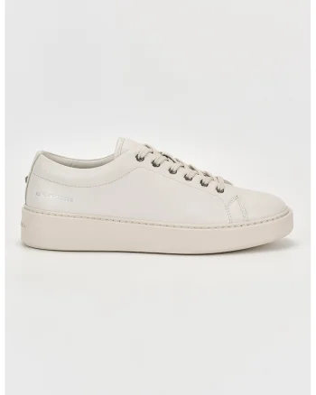 Pantofi sport de piele cu logo, Alb