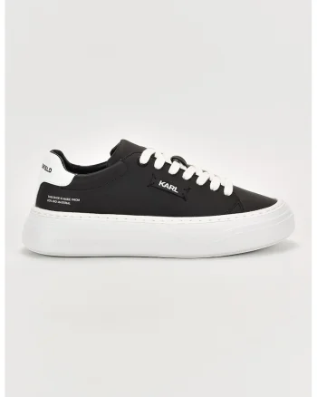 Pantofi sport de piele ecologica cu detalii logo, Negru