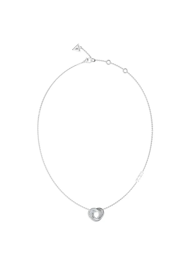 Colier  Perfect cu cercuri si cristale JUBN04062JWRHT-U, Argintiu