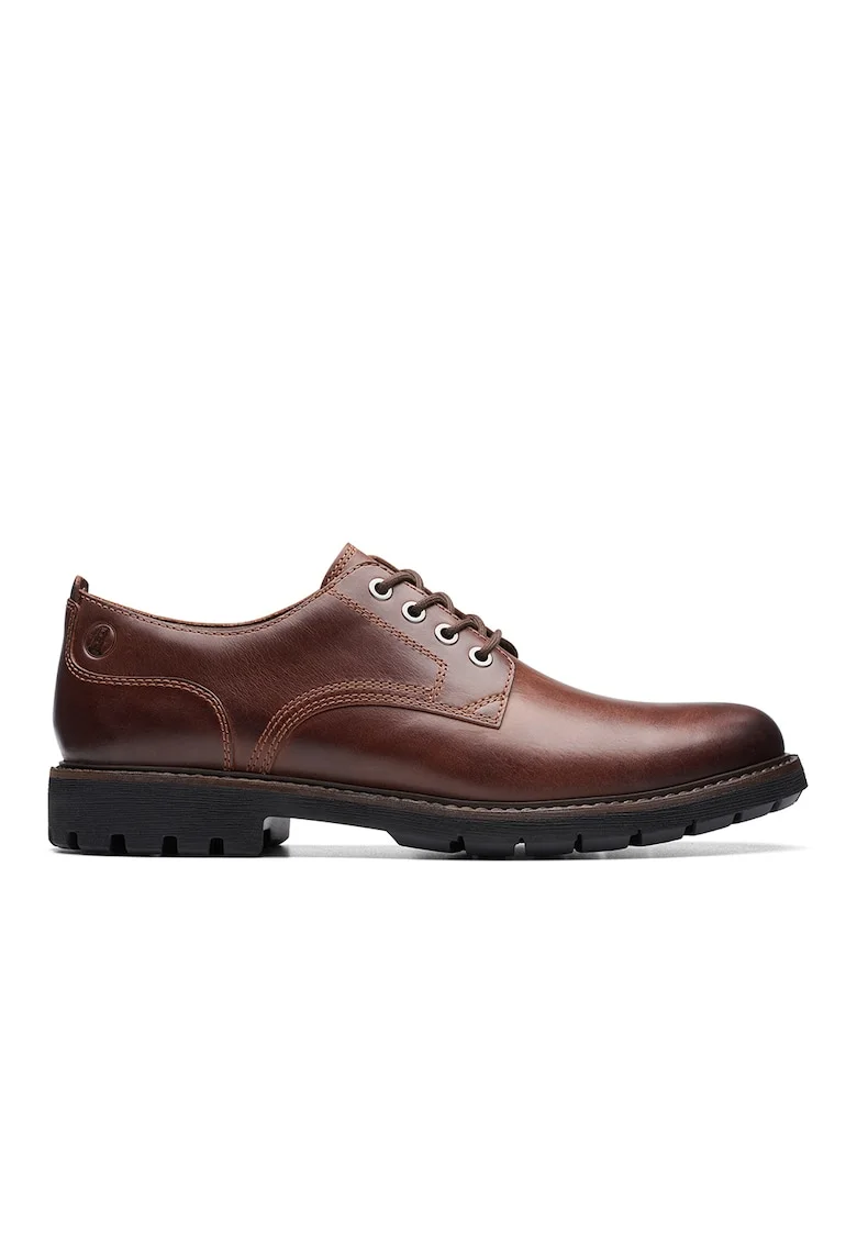Pantofi derby de piele Batcombe, Maro cognac