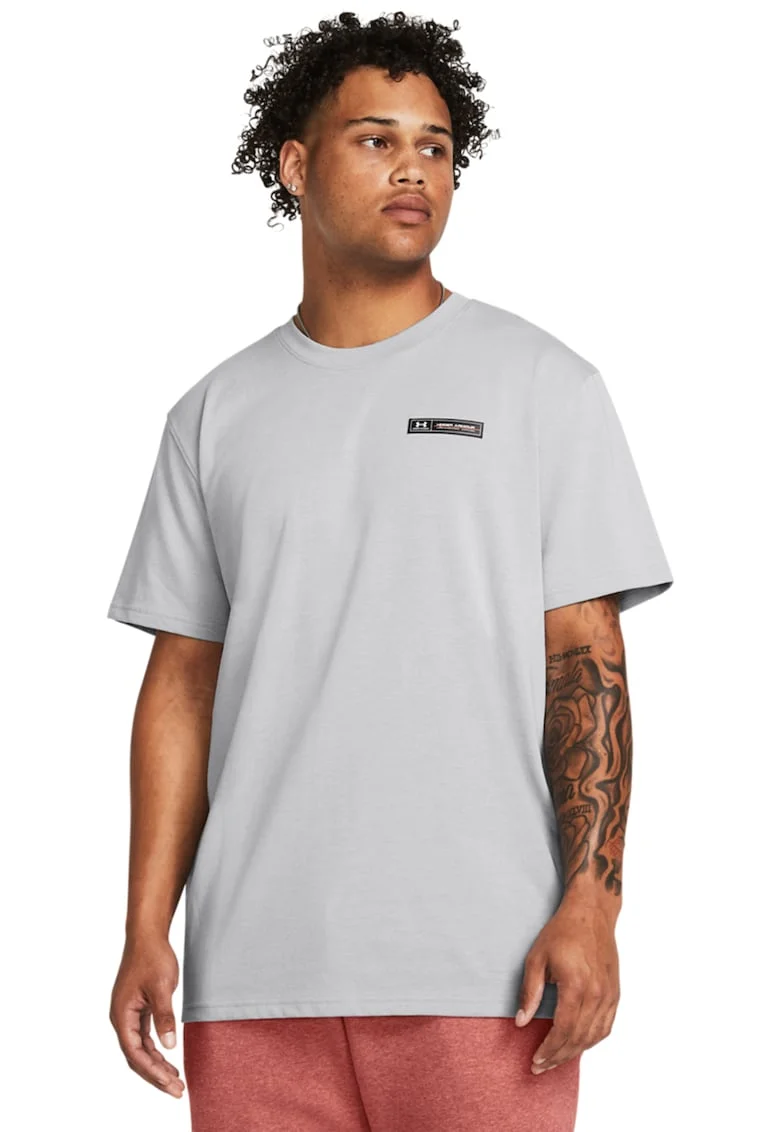 Tricou cu decolteu la baza gatului, Gri deschis