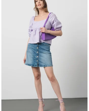 Bluza cu maneci bufante, Lila