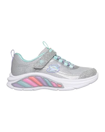 Pantofi sport cu LED Rainbow Cruisers - Glitzy Glo, Albastru aquamarin/Argintiu