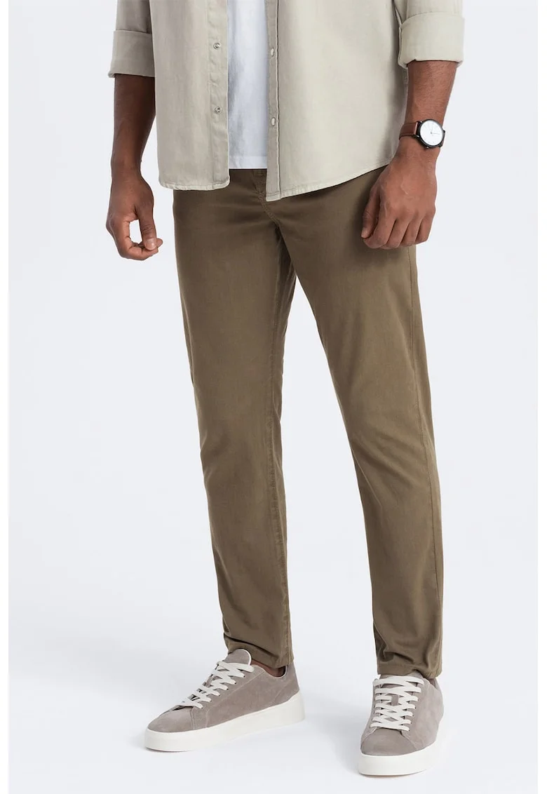 Pantaloni cu talie medie, Kaki