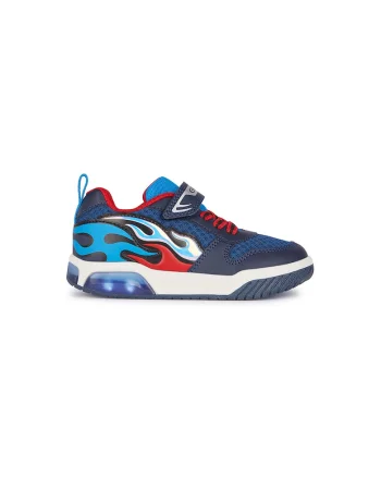 Pantofi sport cu model colorblock si LED-uri Inek, Rosu/Albastru