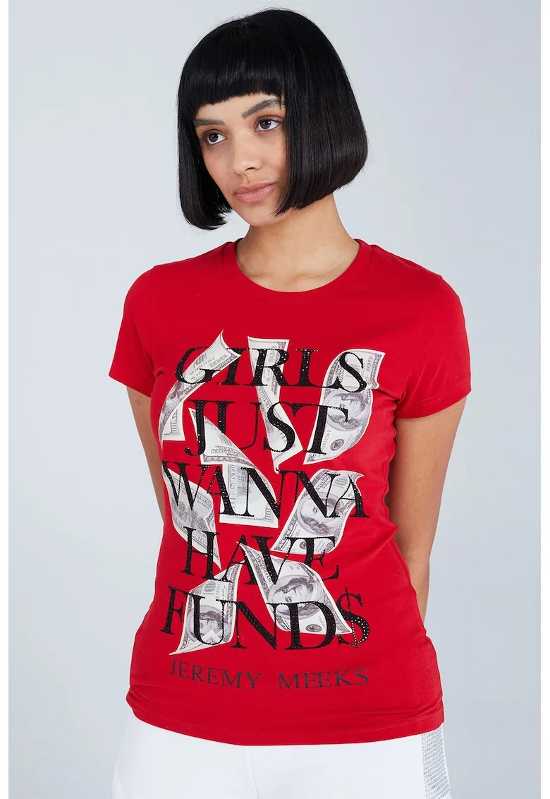 Tricou din amestec de bumbac organic cu imprimeu grafic