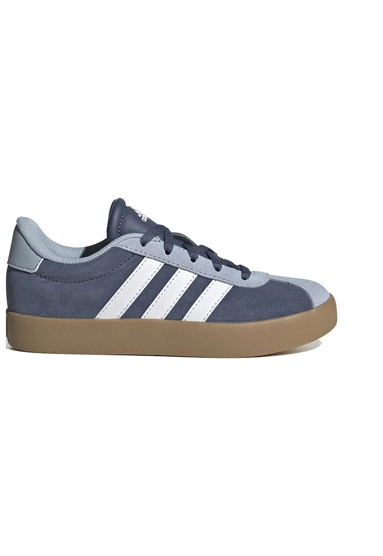 Pantofi sport VL Court 3.0 de piele intoarsa, Alb/Albastru prafuit