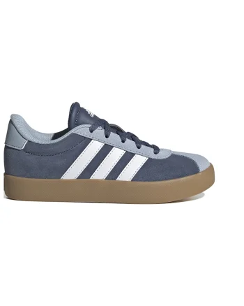Pantofi sport VL Court 3.0 de piele intoarsa, Alb/Albastru prafuit
