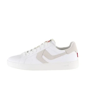 Pantofi sport low-cut de piele ecologica, Alb/Gri