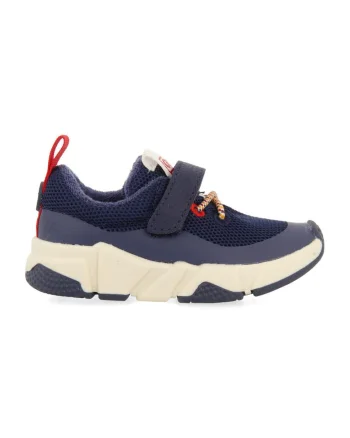 Pantofi sport cu velcro si insertii de plasa Yulee, Bleumarin