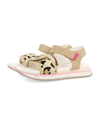 Sandale cu velcro Ficarra, Negru/Bej