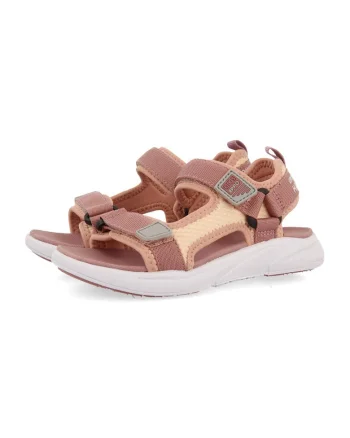Sandale cu velcro Kastela, Roz prafuit