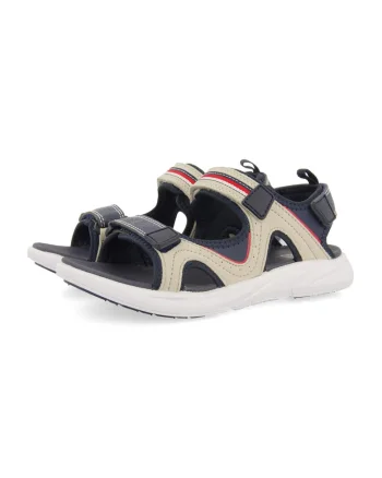 Sandale cu model colorblock si velcro Antillo, Bleumarin