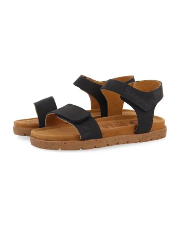 Sandale de piele cu velcro, Rosu/Bleumarin