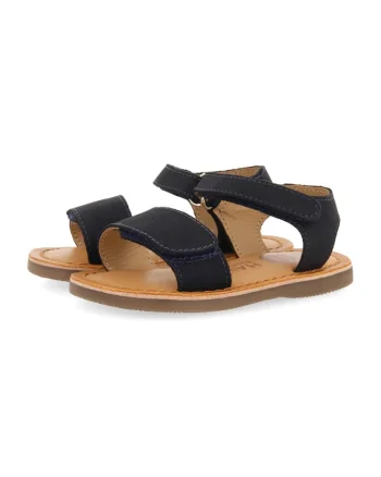 Sandale de piele cu velcro Palmetto, Bleumarin