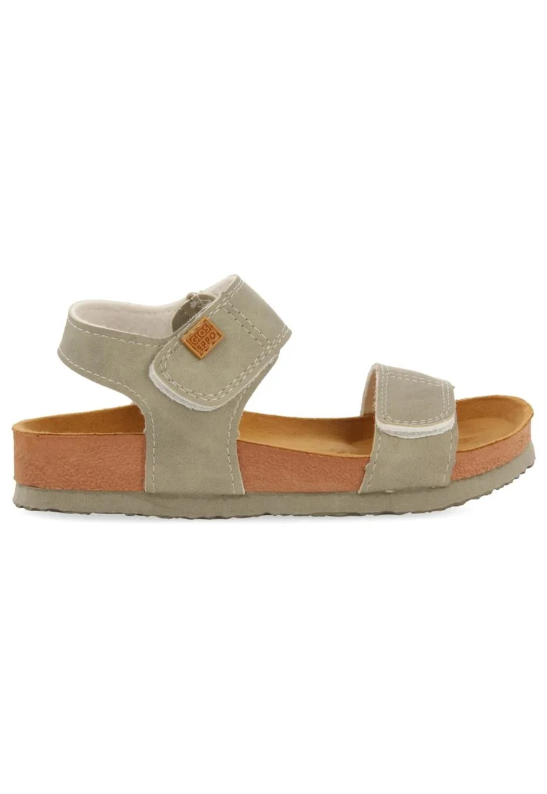 Sandale de piele ecologica cu velcro Tredegar, Kaki