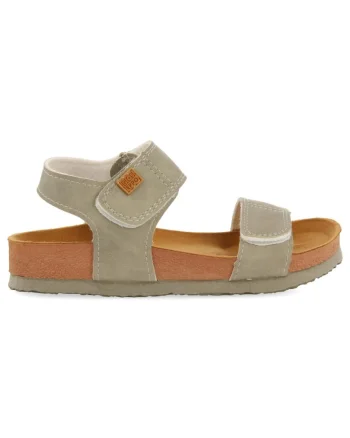 Sandale de piele ecologica cu velcro Tredegar, Kaki
