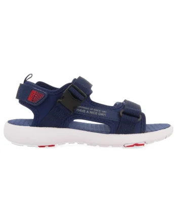Sandale cu velcro, din material textil Yaviza 37589, Bleumarin