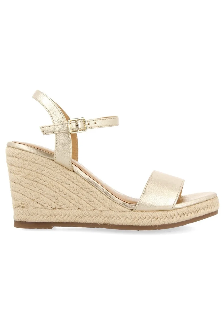 Sandale-espadrile de piele, Auriu