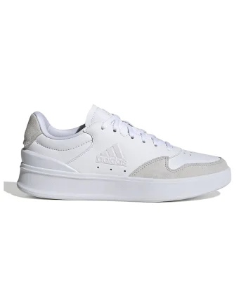 Pantofi sport din piele si piele intoarsa Kantana, Alb/Grej