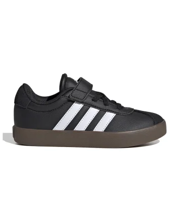 Pantofi sport VL Court 3.0 de piele intoarsa si piele, Negru