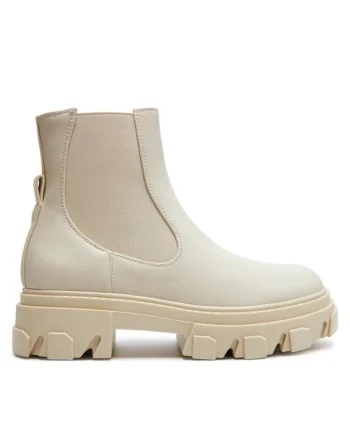 Ghete dama  303569525, Piele ecologica, Ecru